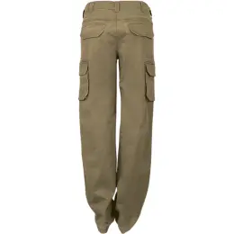Ladies Heritage Cargo Trousers Khaki Back
